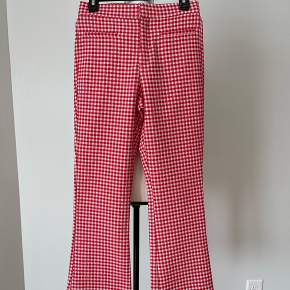 Zara new with tags gingham print mini flare trousers in a size medium - Picture 8 of 13